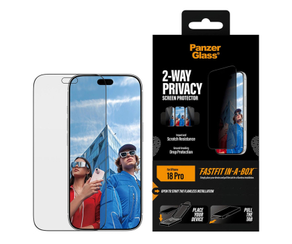 Szkło ochronne do smartfonów PanzerGlass Ultra-Wide Fit (Fastfit) do iPhone 18 Pro privacy